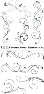 Vectors - Various Floral Elements 14