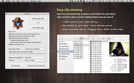 Spy Cam v2.5 Multilingual Mac OS X