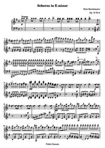Mendelssohn-BartholdyF - Scherzo in E minor