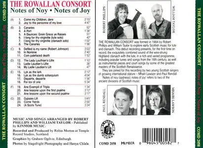 The Rowallan Consort - Note Of Noy, Notes Of Joy: Early Scottish Music for Lute, Clarsach and Voice (1995) {Temple Records}
