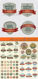 Premium quality labels vector