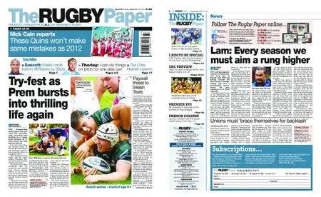 The Rugby Paper – September 19, 2021