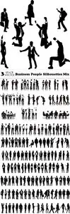 Vectors - Business People Silhouettes Mix