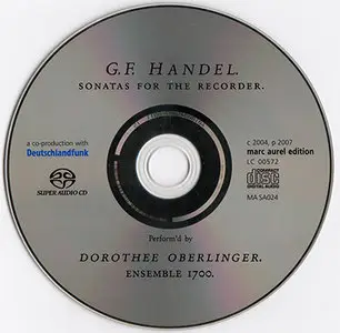 G.F. Handel - Dorothee Oberlinger / Ensemble 1700 - Sonatas For The Recorder (2007) {Hybrid-SACD // ISO & HiRes FLAC}