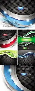 Abstract Color Metal Backgrounds Vector