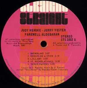 Judy Henske & Jerry Yester - Farewell Aldebaran (1969) (New Rip) 24-bit/96kHz