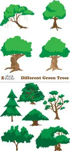 Vectors - Different Green Trees