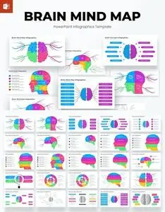 Brain Mind Map Infographics PowerPoint Template