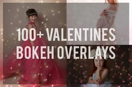 CreativeMarket - Bundle 100+ Valentine Bokeh Overlays