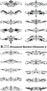 Vectors - Ornament Borders Elements 3