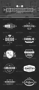 GraphicRiver 16 Vintage Badges Logos Number 02