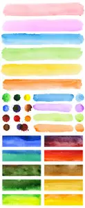 Stock Photo - Watercolor Banners & Splashes
