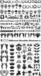 Vectors - Different Heraldic Elements 4