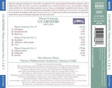 Max Barros, Thomas Conlin, Warsaw Philharmonic Orchestra - Camargo Guarnieri: Piano Concertos Nos. 1, 2 & 3 (2005)