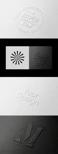 Embossed Paper Close-Up PSD Mockup Template