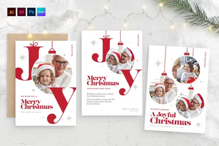 Christmas Photo Card Template PVTFDUD