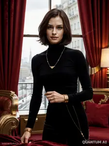 AI Famke Jannsen - Xenia OnatoppXMen James BondOfficer Lady Uniform BDSM Corset Latex Leather Military 90s Lace (AI Generated)