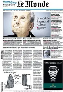Le Monde et Supplément du Jeudi 12 Avril 2012
