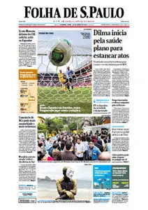 Jornal Folha de São Paulo - 24 de junho de 2013 - Segunda