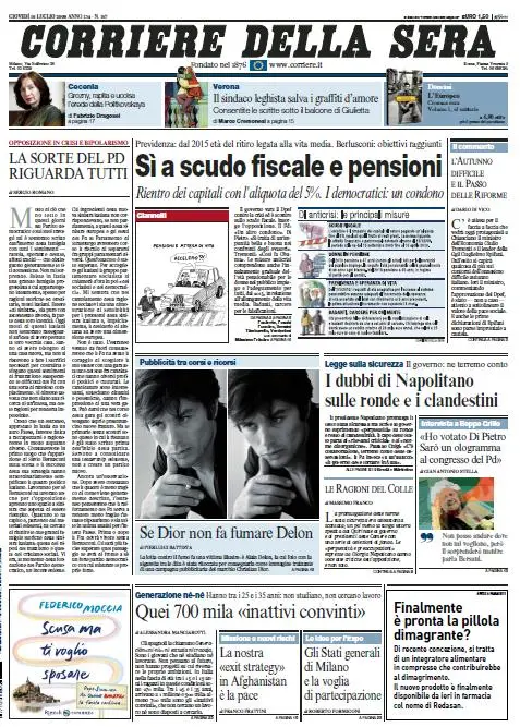 Il Corriere della Sera (16-07-09)