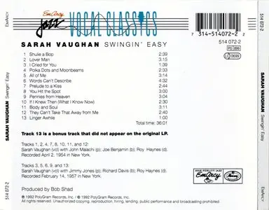 Download Sarah Vaughan Swingin Easy Rar Recovery
