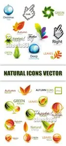 Natural Icons & Symbols Vector