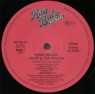 Terry Dolan / Terry & The Pirates - Rising Of The Moon (Rag Baby INT 147.410) (GER 1982) (Vinyl 24-96 & 16-44.1)