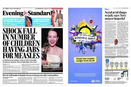 London Evening Standard – September 18, 2018