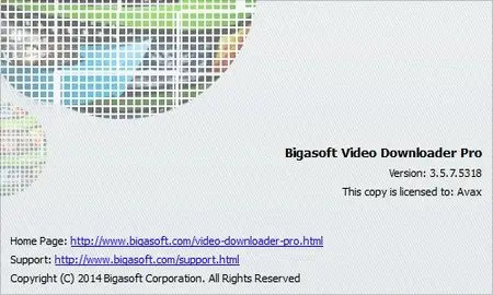 Bigasoft Video Downloader Pro 3.5.7.5318