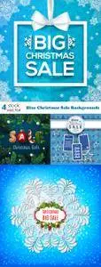 Vectors - Blue Christmas Sale Backgrounds