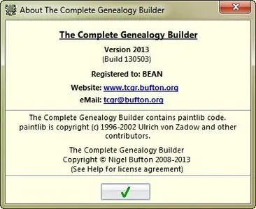 The Complete Genealogy Reporter/Builder 2013.130503