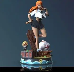 Nami and mini Sanji one piece