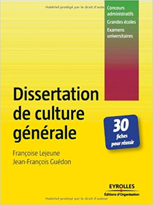 Dissertation de culture générale - Jean-Francois Guédon & Françoise Lejeune (Repost)