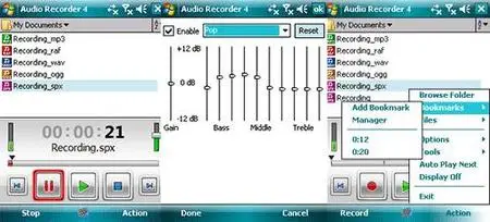Resco Audio Recorder v4.00 - audio recorder and player.