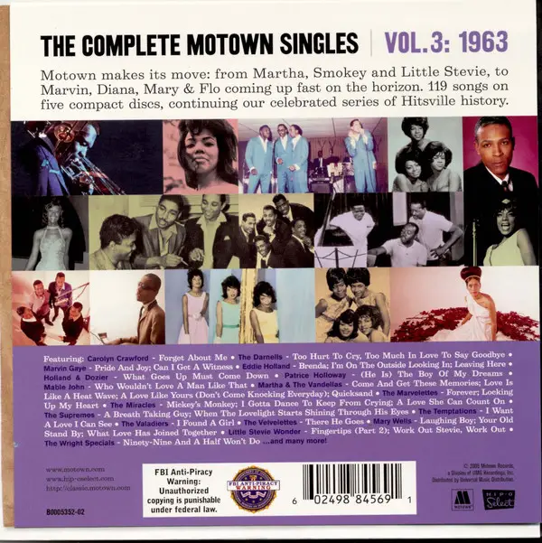 The Complete Motown Singles,Vol 3:1963