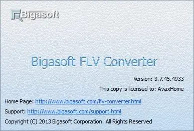 Bigasoft FLV Converter 3.7.45.4933