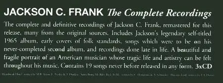 Jackson C. Frank - The Complete Recordings (2014) {3 CD Set Ba Da Bing - BING 105 rec 1957-1997}