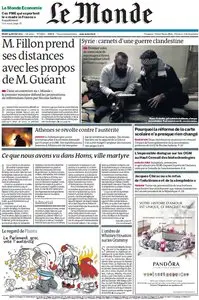 Le Monde et Supplément Economique du Mardi 14 Février 2012