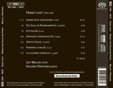 Ulf Wallin, Roland Pontinen - Franz Liszt: Works for Violin and Piano (2015)