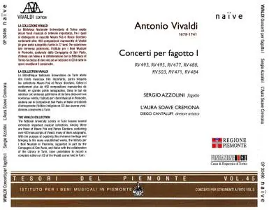 Sergio Azzolini, L’Aura Soave Cremona - Antonio Vivaldi: Concerti per fagotto (2010)