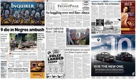 Philippine Daily Inquirer – January 28, 2013