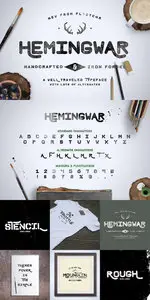 Hemingwar Font plus Extras