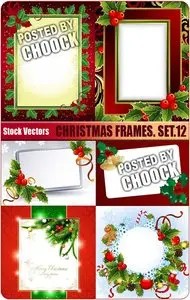 Christmas frames. Set.12 - Stock Vector