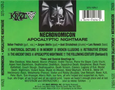 Necronomicon - Apocalyptic Nightmare (1987) [Reissue 1991 - US 1st Press]