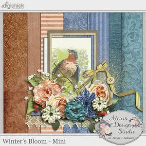 Vintage Mini Scrap Kits: Winter's Bloom & Summer Blues