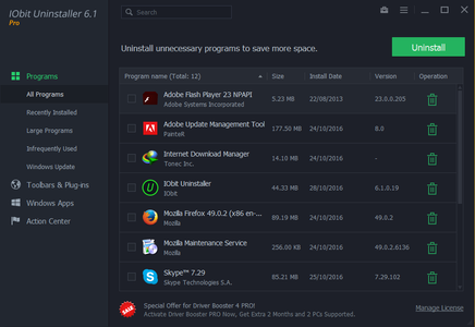 IObit Uninstaller Pro 6.1.0.20 Multilingual Portable