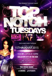 Flyer Template PSD - Top Notch Tuesday