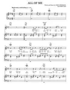 All of me - John Legend (Piano-Vocal-Guitar)