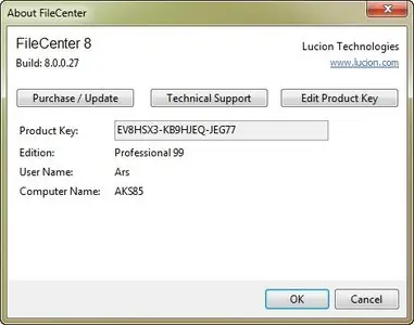 Lucion FileCenter Professional 8.0.0.27