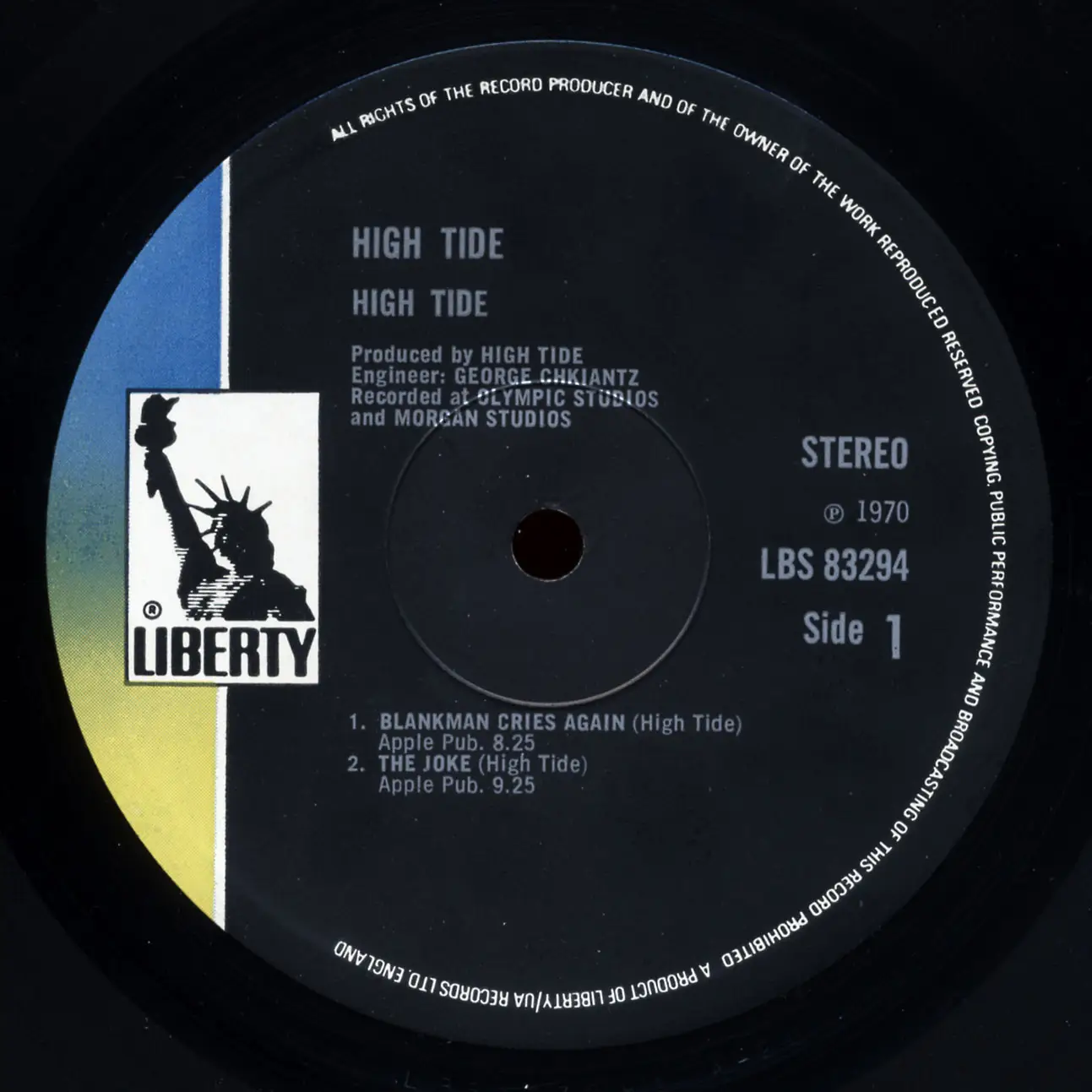 High Tide - High Tide (Liberty 1970) 24-bit/96kHz Vinyl Rip.